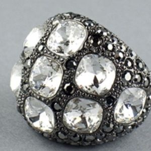 Kenneth Jay Lane Large Crystal Dome Ring